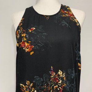 Violet & Claire Black and Orange Floral Top